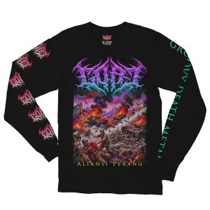 Kaos Lengan Panjang Official GOAT Groovy Death Metal Aliansi Perang