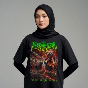Kaos Official Band Death Metal Patrician Perang Adalah Neraka